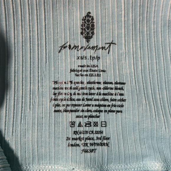 FP Movement Free People Good Karma Running Shorts Washed Blue XS/S NWOT - Picture 4 of 5